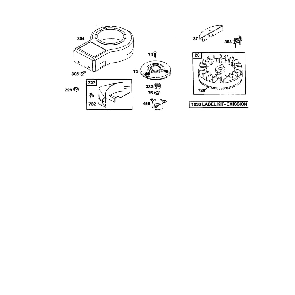 Flywheel Diagram and Parts List for 198700-198799 0141 Briggs and Stratton Engine
